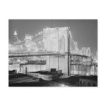 Brooklyn Bridge Black & White Post Card