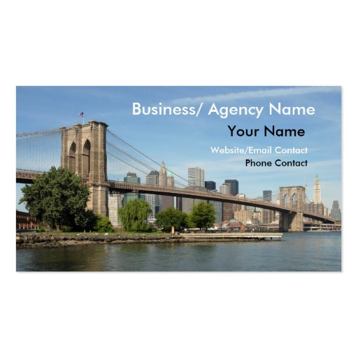 Brooklyn Bridge Business Card Template (front side)