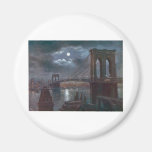 Brooklyn Bridge by Moonlight Fridge Magnets