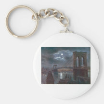 Brooklyn Bridge by Moonlight Key Chains