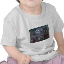 Brooklyn Bridge by Moonlight Tshirts