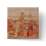 Brooklyn Bridge, c.1883 Pinback Buttons