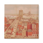 Brooklyn Bridge, c.1883 Refrigerator Magnet