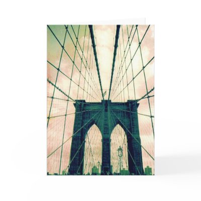 brooklyn bridge greeting cards by cardart