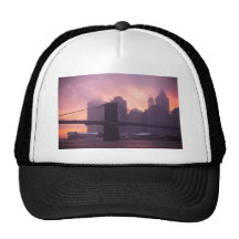 Brooklyn Bridge During Snowstorm Hats