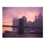 Brooklyn Bridge During Snowstorm Postcard