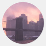 Brooklyn Bridge During Snowstorm Stickers