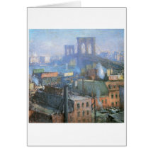Brooklyn Bridge, East River, circa 1916 Cards