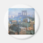 Brooklyn Bridge, East River, circa 1916 Refrigerator Magnet
