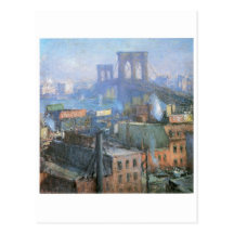 Brooklyn Bridge, East River, circa 1916 Post Card
