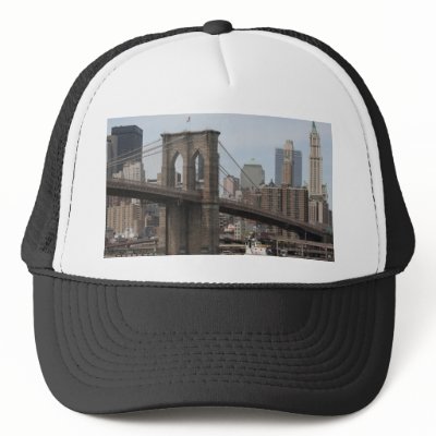 Brooklyn Bridge Trucker Hats by VectorGraphics