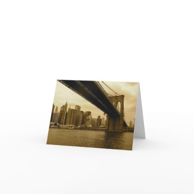 Brooklyn Bridge/Manhattan Card by emily7782