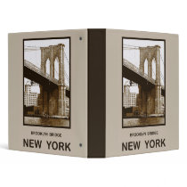 Brooklyn Bridge New York 3 Ring Binders