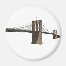 Brooklyn Bridge: New York City: 3D Model: Fridge Magnets