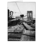 Brooklyn Bridge New York Vintage 1878 Photo Greeting Card