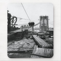 Brooklyn Bridge New York Vintage 1878 Photo Mouse Pad