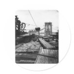 Brooklyn Bridge New York Vintage 1878 Photo Stickers