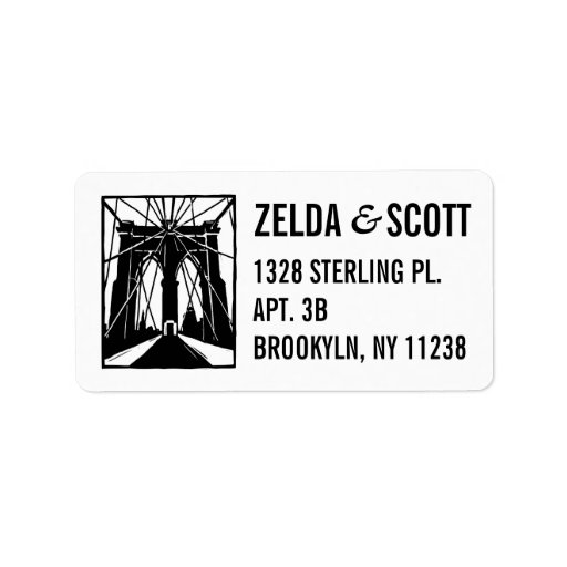 Brooklyn Bridge NY Address Labels Zazzle