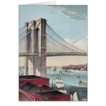 Brooklyn Bridge painting Cards