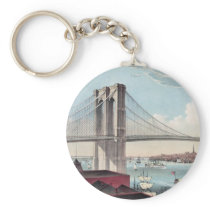 Brooklyn Bridge painting Keychain