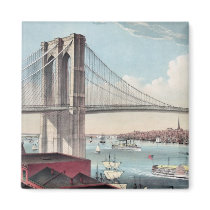 Brooklyn Bridge painting Magnet