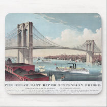 Brooklyn Bridge painting Mousepad