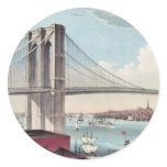 Brooklyn Bridge painting Sticker