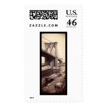 Brooklyn Bridge Photo 1896 Postage