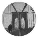 Brooklyn Bridge Photo Round Sticker