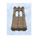 Brooklyn Bridge Pillar: 3D Model: Postcard
