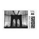 postcard - Brooklyn Bridge, New York, black and white, photography