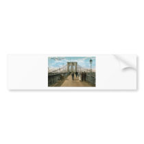 Brooklyn Bridge Promenade, New York City Bumper Sticker