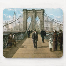 Brooklyn Bridge Promenade, New York City Mousepad