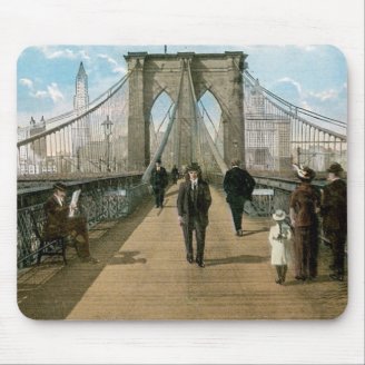 Brooklyn Bridge Promenade, New York City Mousepad