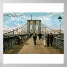 Brooklyn Bridge Promenade, New York City Posters