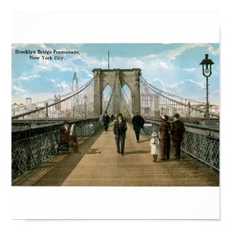 Brooklyn Bridge Promenade, New York City Posters