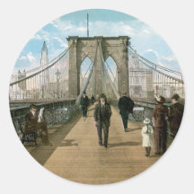 Brooklyn Bridge Promenade, New York City Stickers