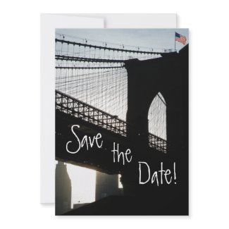 Brooklyn Bridge Save the Date Cards invitation