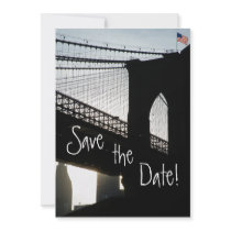 Brooklyn Bridge Save the Date Cards Invites