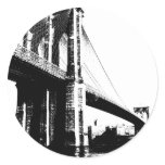 Brooklyn Bridge Round Stickers