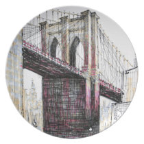 Brooklyn Bridge, USA Plate