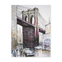 Brooklyn Bridge, USA Postcard
