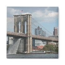 Brooklyn Bridge Waterfall Fridge Magnet
