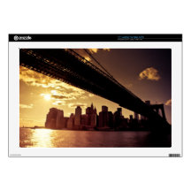 Brooklyn Bridge With New York City Skyscrapers Decal For 17" Laptop