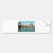 Brooklyn Bridge, Woolworth and Municipal... Bumper Stickers