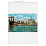 Brooklyn Bridge, Woolworth and Municipal... Greeting Cards