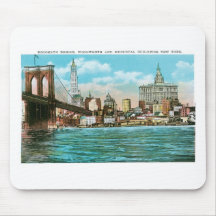 Brooklyn Bridge, Woolworth and Municipal... Mousepads