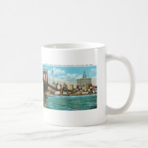 Brooklyn Bridge, Woolworth and Municipal... Mugs