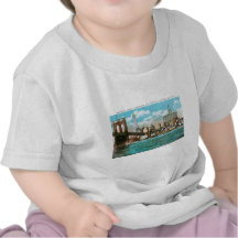 Brooklyn Bridge, Woolworth and Municipal... Tshirts