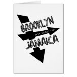 Brooklyn By Way Of Jamaica, Funky, 1-Color, Arrows Card